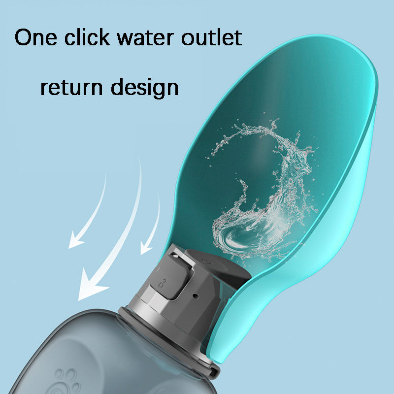 800ml Portable Dog Water Bottle with Foldable Bowl