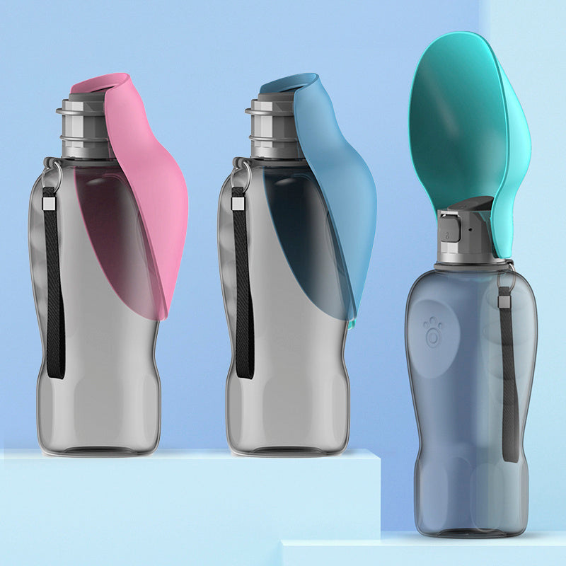 800ml Portable Dog Water Bottle with Foldable Bowl
