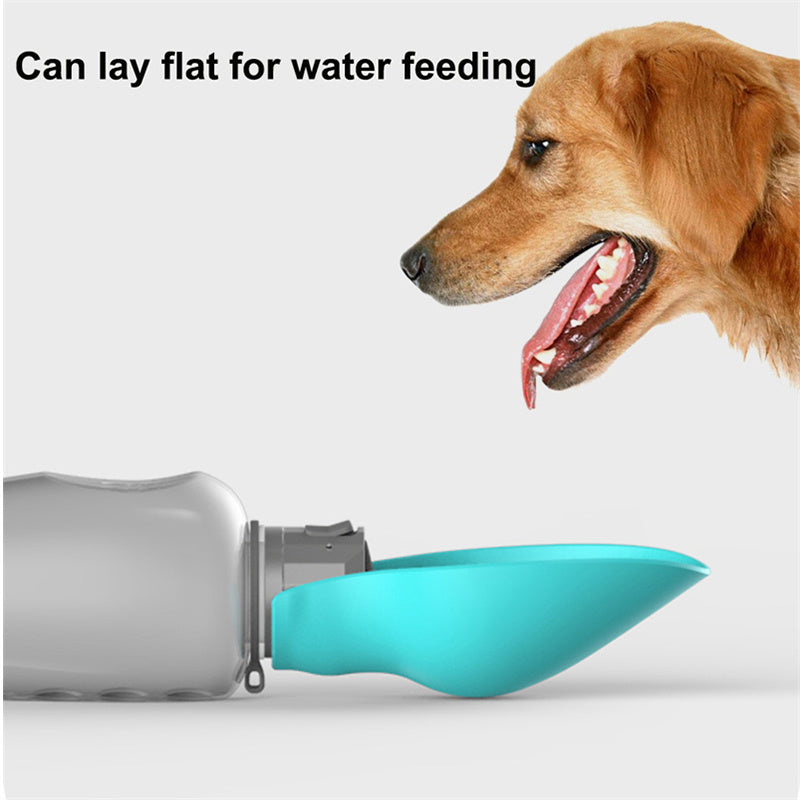 800ml Portable Dog Water Bottle with Foldable Bowl