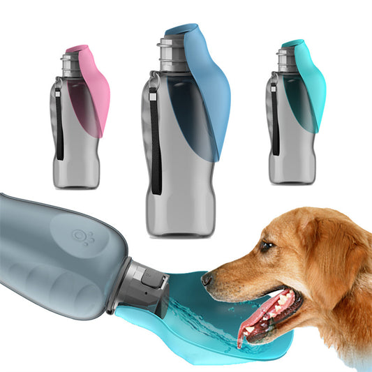 800ml Portable Dog Water Bottle with Foldable Bowl
